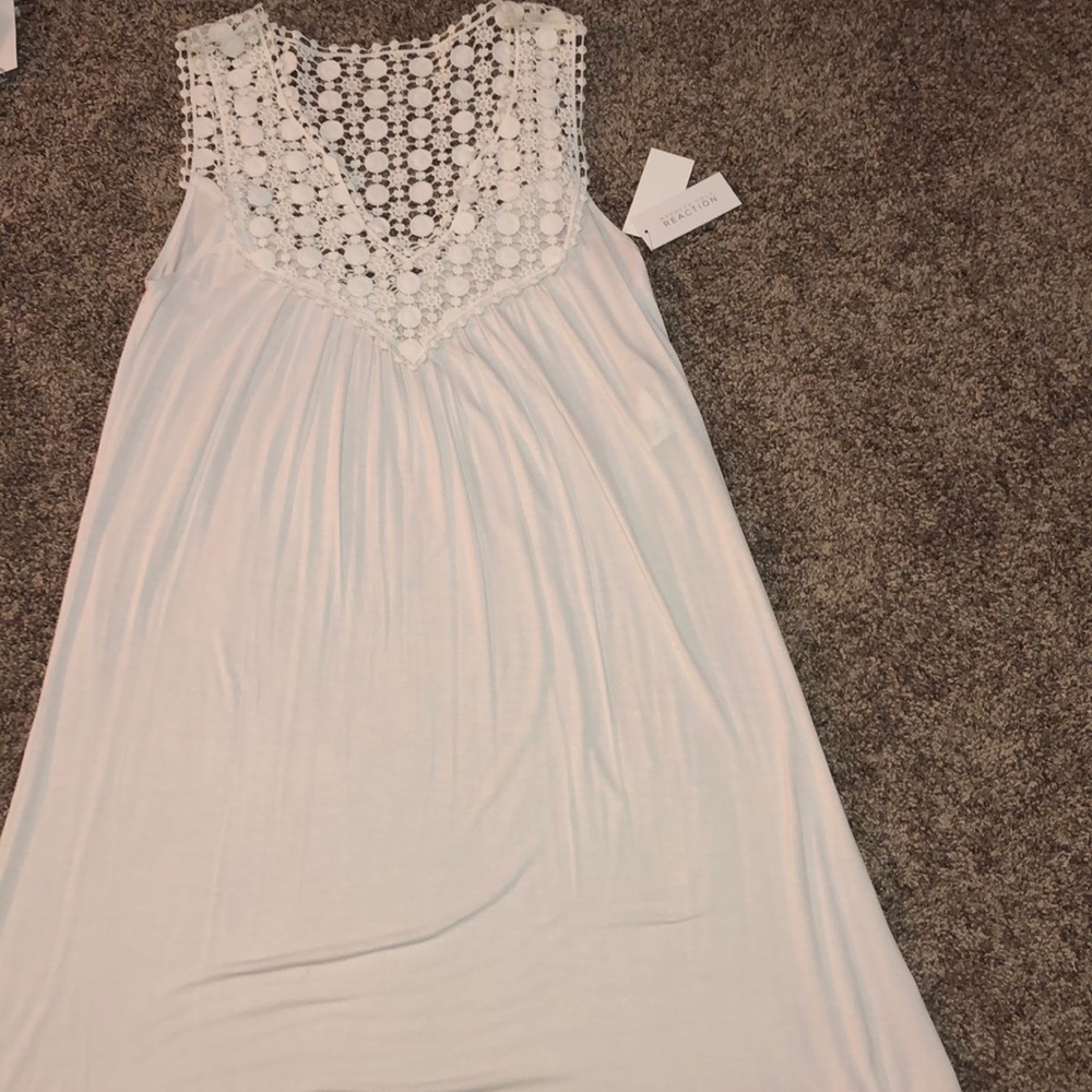 Kenneth Cole white bathing suit cover up